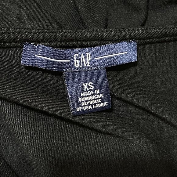 Gap Mini Dress V-Neck Black Sleeveless Tie Back Size XS Extra Small Stretch - Picture 4 of 6